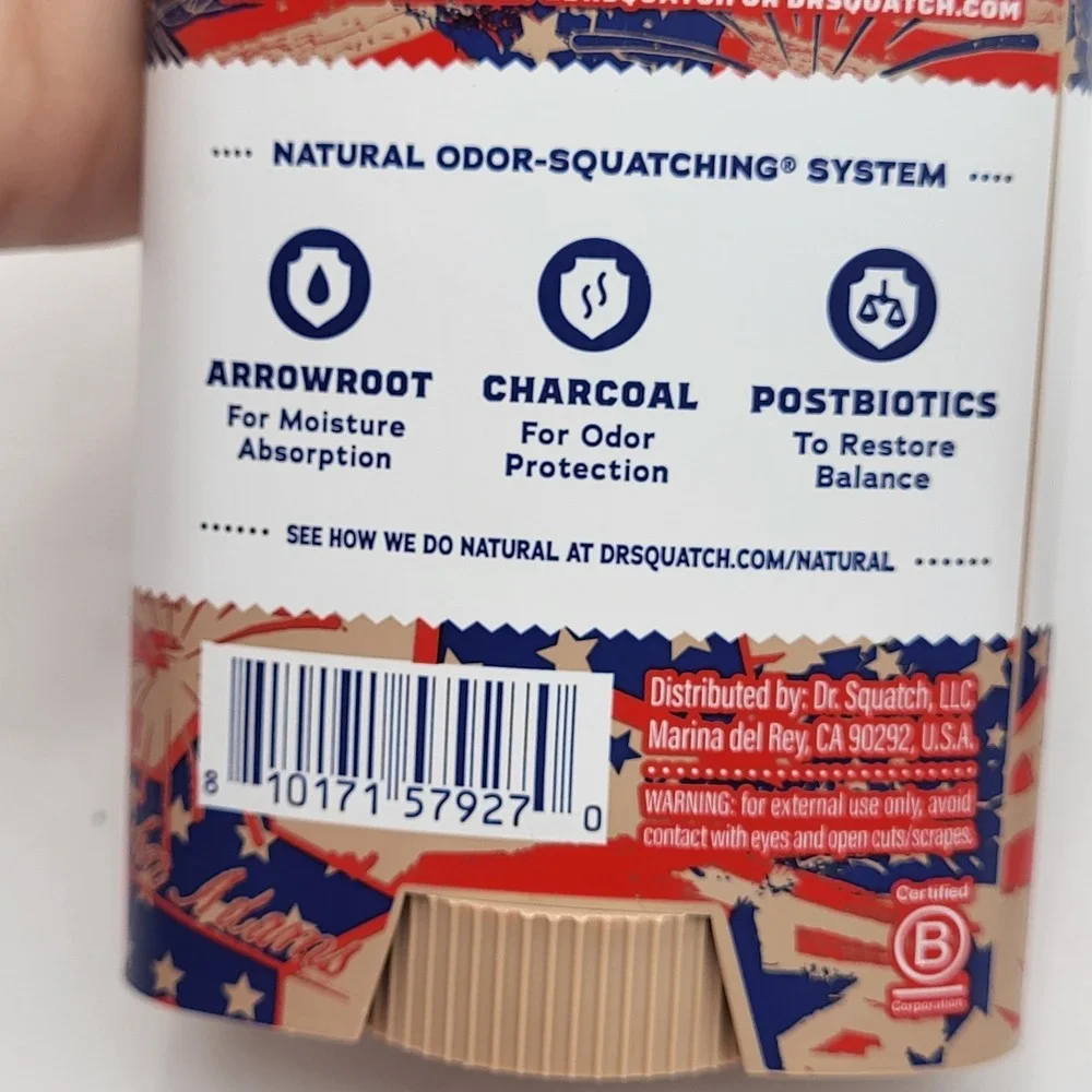 Dr. Squatch Freedom Fresh Aluminum Free Deodorant 2.65oz Zero Grit Bar Soap 5oz